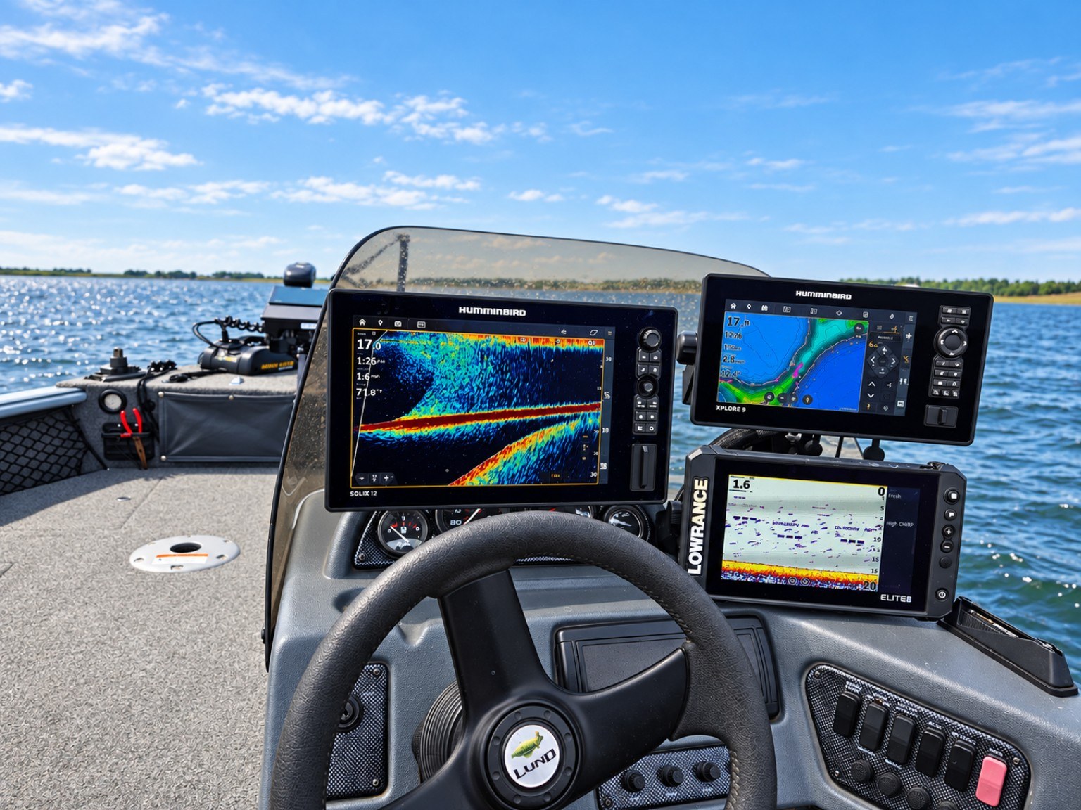 Pro Rig Marine helm electronics integration with Humminbird and Lowrance displays