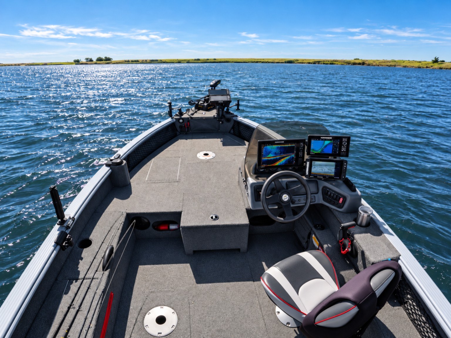 Pro Rig Marine Lund configured with marine electronics for on-the-water training